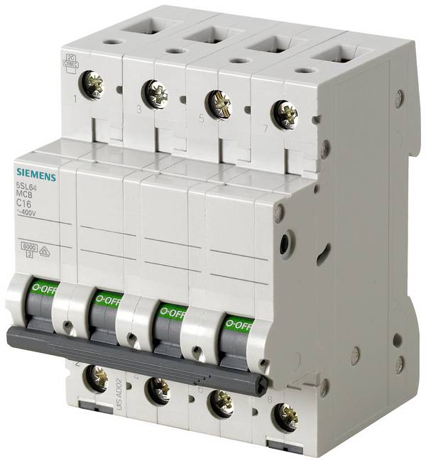Siemens 5SL64167 5SL6416-7 Interruttore magnetotermico 16 A 400 V
