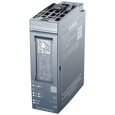 Dispositivo industriale con logo Siemens, etichettato 'TM Pulse 2x24V'. Codice QR e specifiche tecniche visibili sul lato frontale.