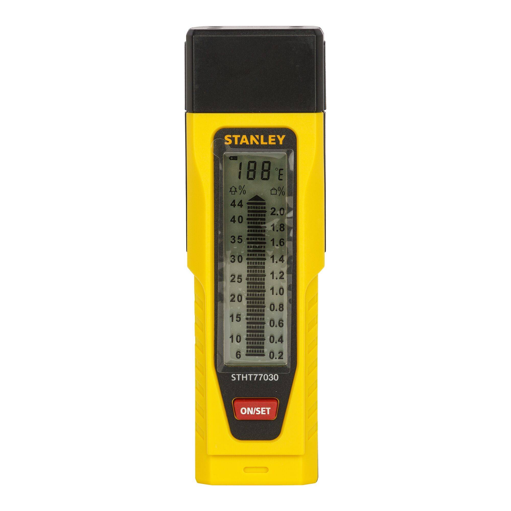 STANLEY 0-77-030 Misuratore di umidità per materiali Range di misura umidità del legno (intervallo) 6 fino a 44 %-3