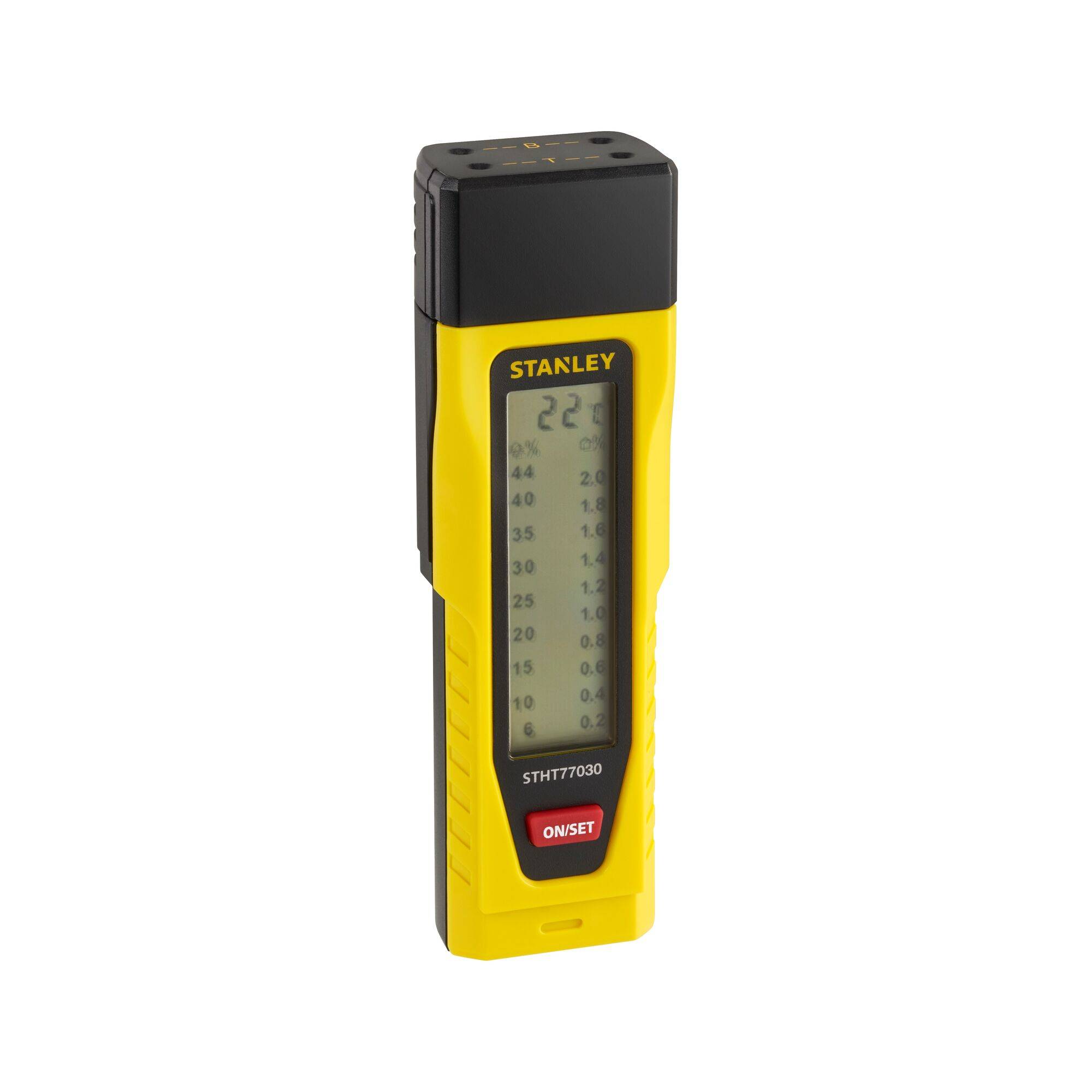 STANLEY 0-77-030 Misuratore di umidità per materiali Range di misura umidità del legno (intervallo) 6 fino a 44 %-6
