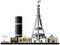 Set di architettura 'Lego Parigi': Mostra monumenti iconici come la Torre Eiffel, l'Arco di Trionfo e altri edifici parigini.