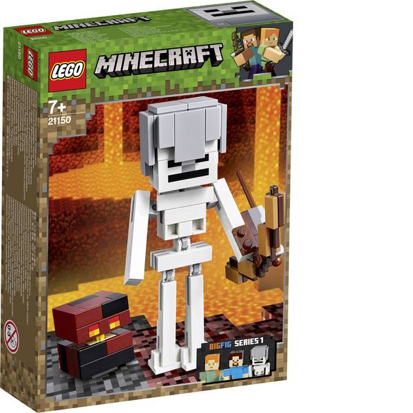 LEGOŽ Minecraft - LEGOŽ MINECRAFT 21150 Minecraft-BigFig cubo di magma con scheletro - LEGOŽ Minecraft - LEGOŽ MINECRAFT 21150 Minecraft-BigFig cubo di magma con scheletro -