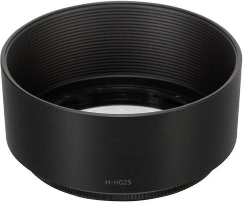 Copertura in plastica nera per lenti, a forma cilindrica. Marcatura 'H-H025' visibile sul lato inferiore.