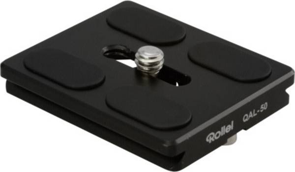 Rollei QAL-50 schwarz Schnellwechselplatte Piastra cambio rapido Filetto esterno=1/4"