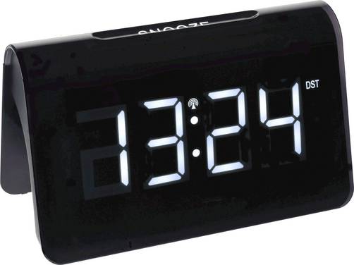 TFA Dostmann  60.2543.02  Radiocontrollato  Sveglia  Nero  Tempi di allarme 1    Display grande