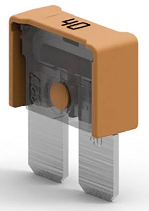 Un fusibile piatto color arancione con la scritta '40' sulla parte superiore, utilizzato nei veicoli per proteggere i sistemi elettrici.