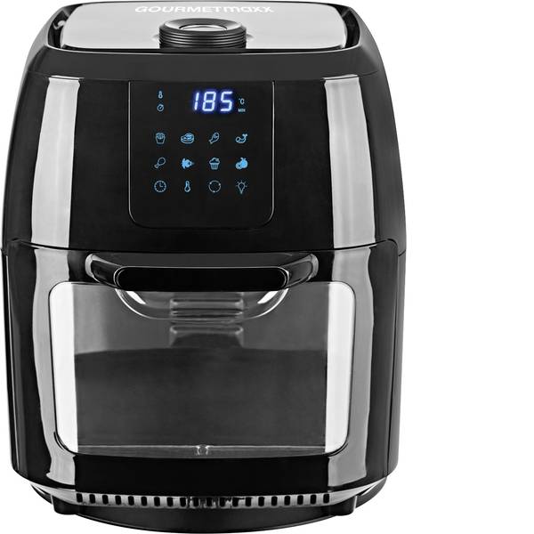 Friggitrici - GourmetMaxx 02095 Friggitrice ad aria calda 1800 W con spiedo, Preselezione temperatura, Funzione timer Acciaio, Nero - Friggitrici - GourmetMaxx 02095 Friggitrice ad aria calda 1800 W con spiedo, Preselezione temperatura, Funzione timer Acciaio, Nero -