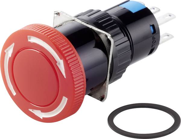TRU COMPONENTS TC-LAS1-AY-22TS Interruttore di arresto di emergenza 250 V/AC 3 A 2 NC, 2 NA IP40 1 pz.
