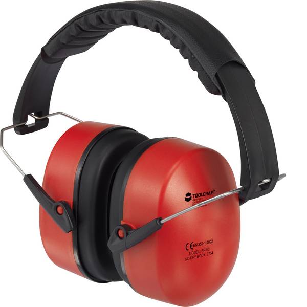 Cuffie da lavoro - TOOLCRAFT TO-5621457 Cuffia antirumore 31.3 dB SNR, rosso 1 pz. - Cuffie da lavoro - TOOLCRAFT TO-5621457 Cuffia antirumore 31.3 dB SNR, rosso 1 pz. -