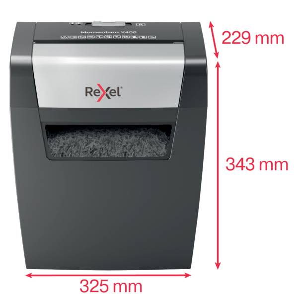 Rexel Momentum X406 Distruggi documenti 6 Foglio Microcut 4 x 28 mm P-4 15 l Distrugge anche Punti metallici, Graffette-6
