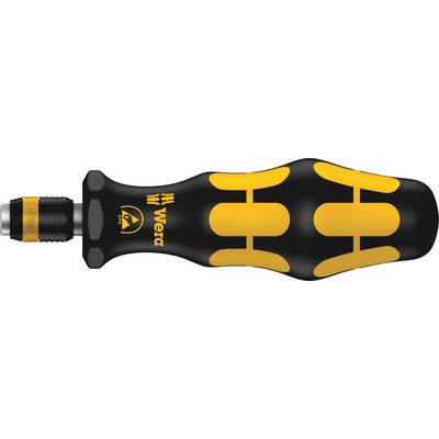 Un cacciavite giallo-nero di Wera con design ergonomico dell'impugnatura per una migliore presa e precisione durante il lavoro.