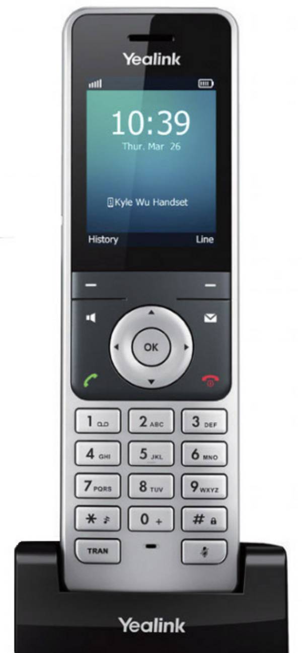 Yealink SIP-W56H Mobilteil Ricevitore supplementare DECT Argento/Nero