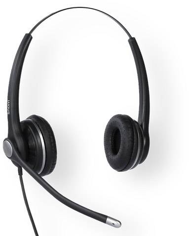 SNOM A100D Binaural Cuffie On Ear via cavo Stereo Multicolore Eliminazione del rumore Telefono