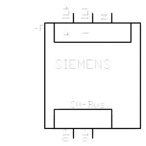 Relè elettrico di commutazione Siemens con morsetti contrassegnati come 'F', 'R', 'Z', '7' e '9'.