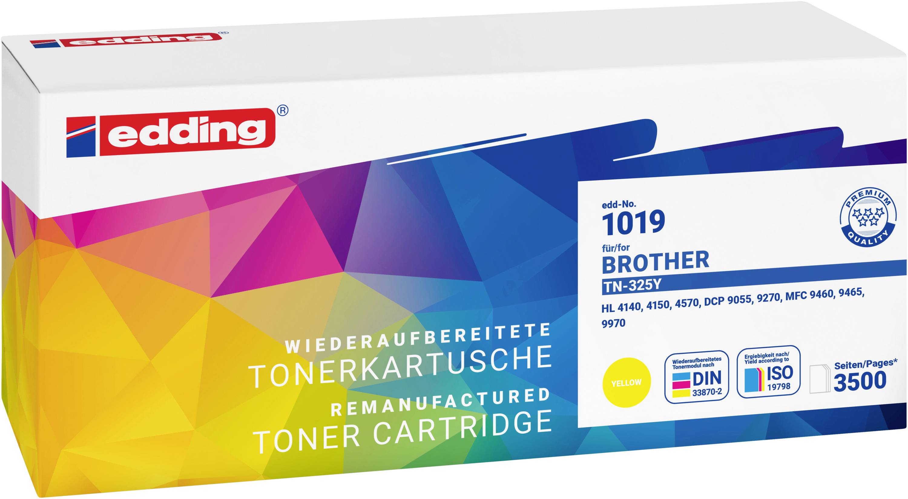Edding Toner sostituisce Brother TN-325Y Compatibile Giallo 3500 pagine EDD-1019 18-1019