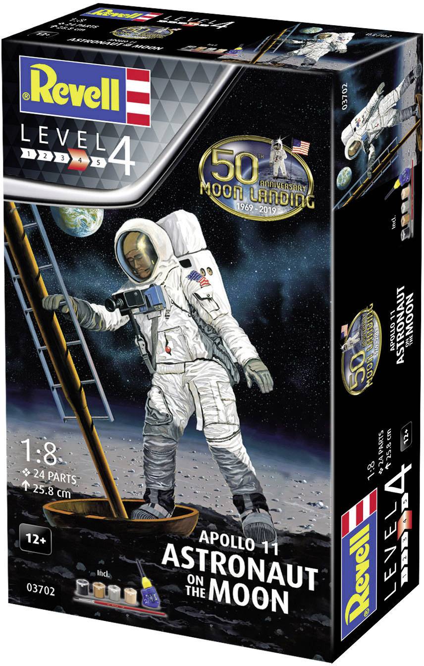 Modello spaziale in kit da costruire Revell 03702 Apollo 11 Astronaut on the Moon 1:8