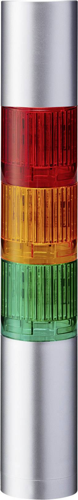 Un display a colonna verticale con segnali luminosi rosso, giallo e verde che indica diversi stati operativi.