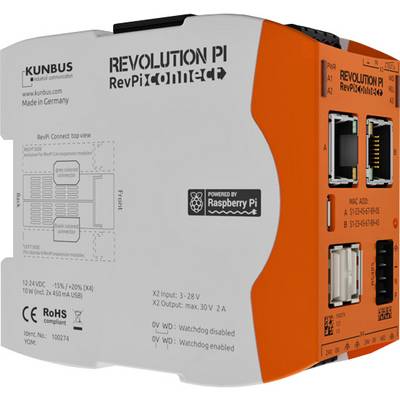 Revolution Pi by Kunbus RevPi Connect + 8GB PR100302 Modulo espansione PLC 24 V-0