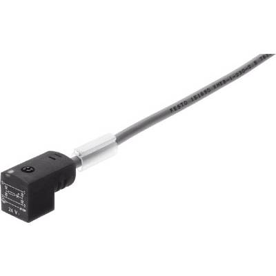 Sensore elettrico con involucro nero e cavo lungo, utilizzato per rilevare posizioni o movimenti in sistemi automatizzati.