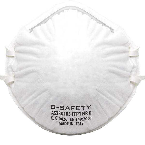 Maschere per polveri fini - B-SAFETY pure breath AS330105 Mascherina antipolvere senza valvola FFP1 10 pz. - Maschere per polveri fini - B-SAFETY pure breath AS330105 Mascherina antipolvere senza valvola FFP1 10 pz. -