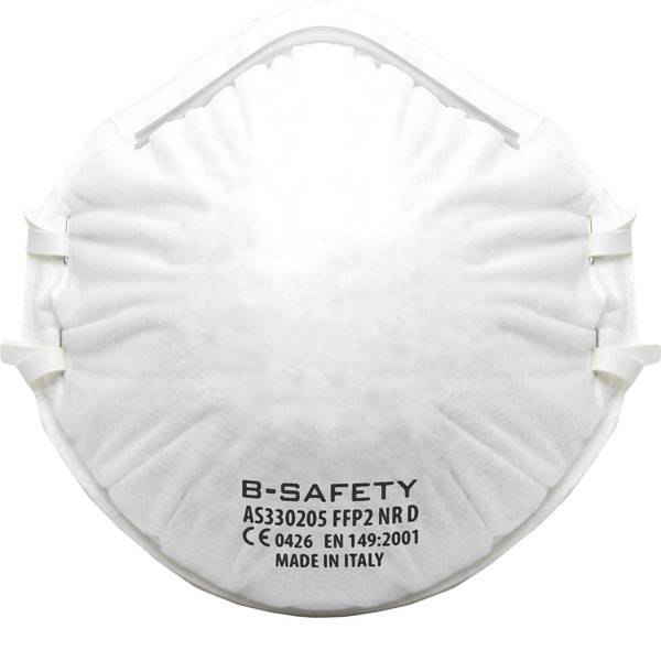 Maschere per polveri fini - B-SAFETY pure breath AS330205 Mascherina antipolvere senza valvola FFP2 10 pz. - Maschere per polveri fini - B-SAFETY pure breath AS330205 Mascherina antipolvere senza valvola FFP2 10 pz. -