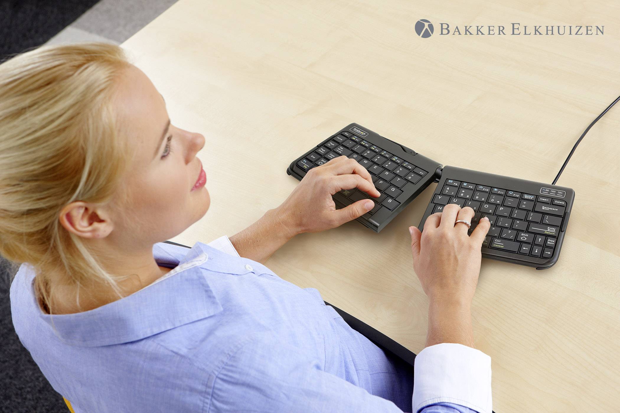 BakkerElkhuizen Bakker Elkhuizen - Tastatur - USB - Deutsch Cablato Tastiera Tedesco, QWERTZ Multicolore Ergonomico-3