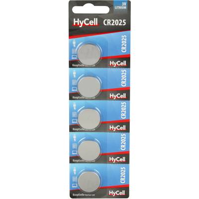 HyCell Batteria a bottone CR 2025 3 V 5 pz. 140 mAh Litio CR2025
