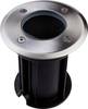 V-TAC Portalampada da Interramento Calpestabile Rotondo GU10 (Max 35W) Colore Nero e Acciaio IP65
