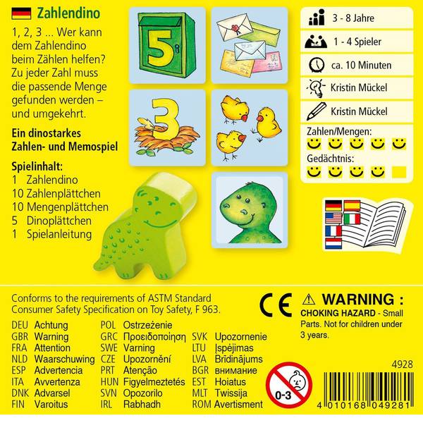 Giochi per bambini - Haba Zahlendino 0060401276 - Giochi per bambini - Haba Zahlendino 0060401276 -