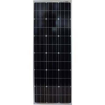 Un modulo solare con celle fotovoltaiche rettangolari e scure disposte in un pattern a griglia, per la generazione di energia.