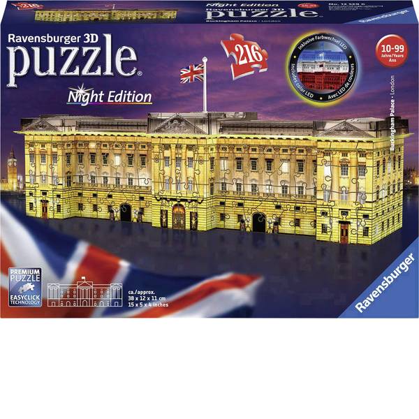 Puzzle - Ravensburger Buckingham Palace bei Nacht 3D Puzzle 12529 - Puzzle - Ravensburger Buckingham Palace bei Nacht 3D Puzzle 12529 -