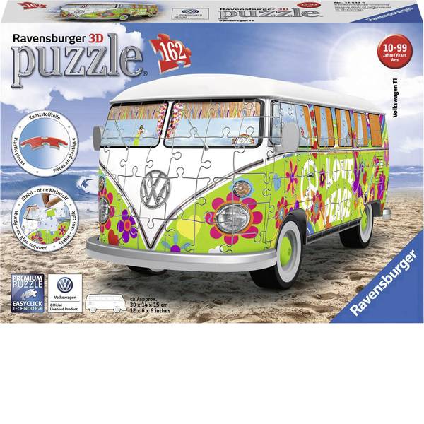 Puzzle - Ravensburger Volkswagen T1 - Hippie Style 3D Puzzle 12532 - Puzzle - Ravensburger Volkswagen T1 - Hippie Style 3D Puzzle 12532 -