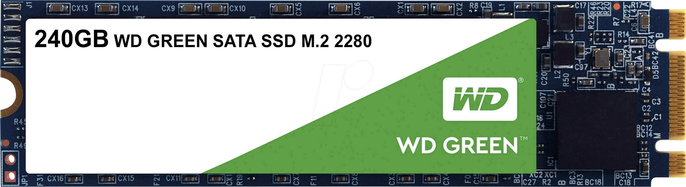 WD Green™ 240 GB Memoria SSD interna SATA M.2 2280 M.2 SATA 6 Gb/s Dettaglio WDS240G2G0B-0