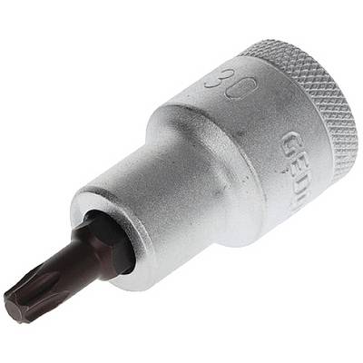 Inserto per bit con base esagonale e testata Torx. Dimensione e produttore incisi. Utilizzato per serrare viti.
