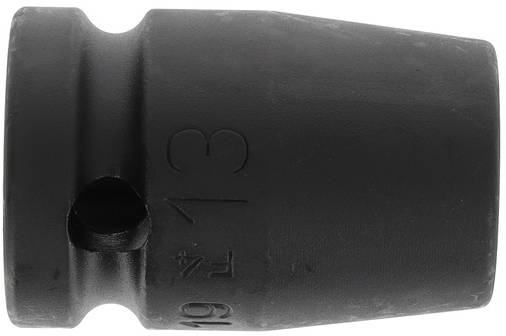 Copertura per vite in metallo con design conico nero e numero '13' inciso.