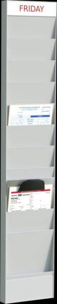 Paperflow Pianificatore per ufficio PC10A4.02 Grigio DIN A4 Numero scomparti: 10