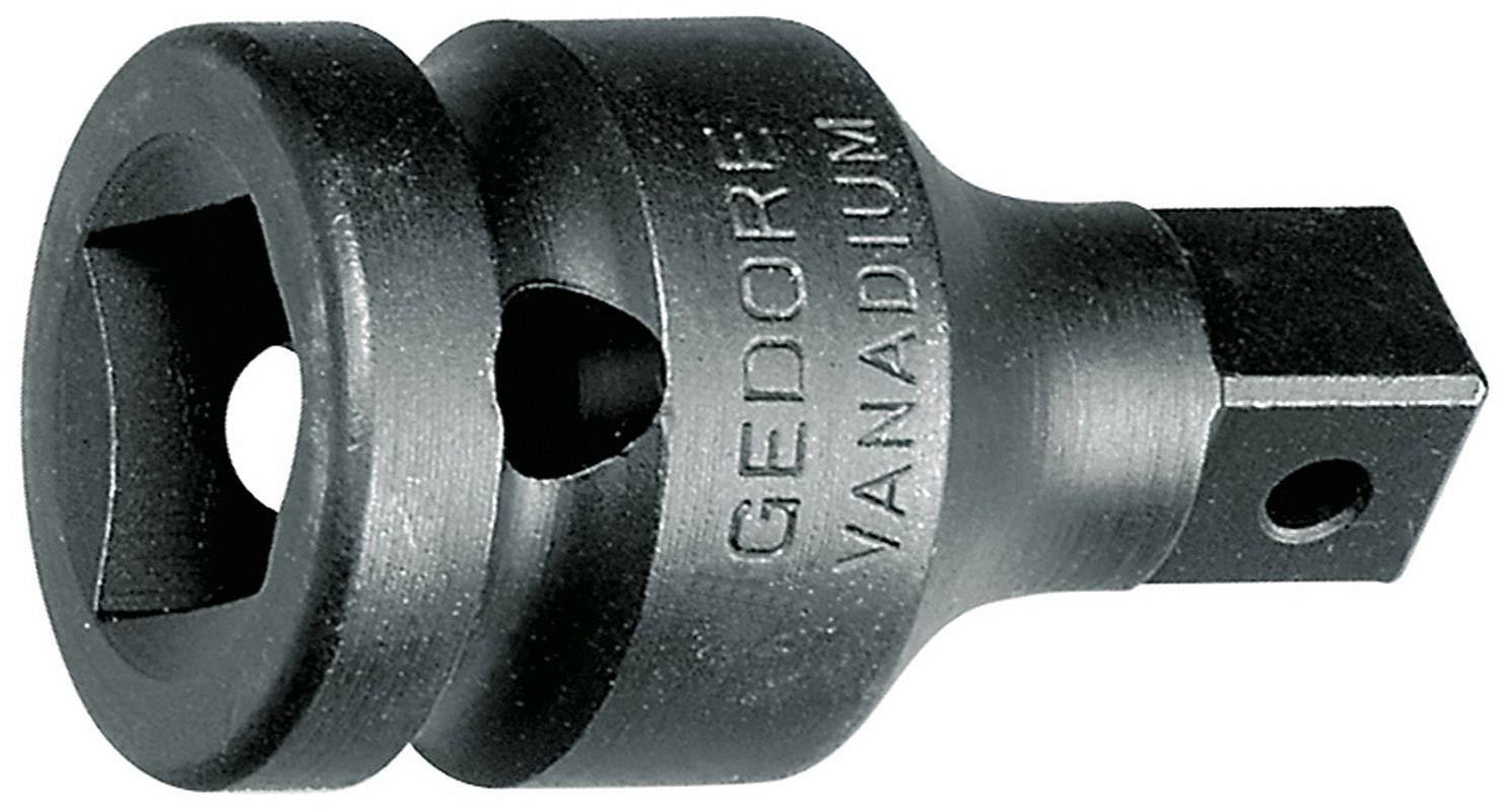 Un pezzo adattatore in metallo nero con la scritta 'Gedore Vanadium' sul lato.