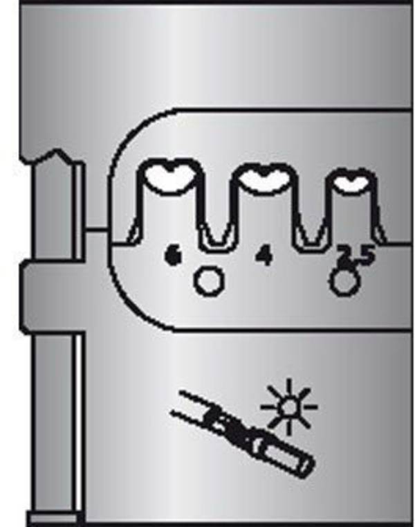 Gedore 8140-25 2078104 Matrice di crimpaggio Connessioni MC3 e MC4 Adatto per MC4 2.5 fino a 6 mm²