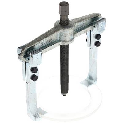 Un estrattore a tre bracci, un utensile per rimuovere ingranaggi o cuscinetti da alberi. In metallo, con bracci regolabili.