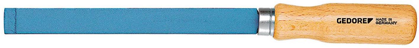 'Gedore' lima con parte metallica blu e manico in legno.