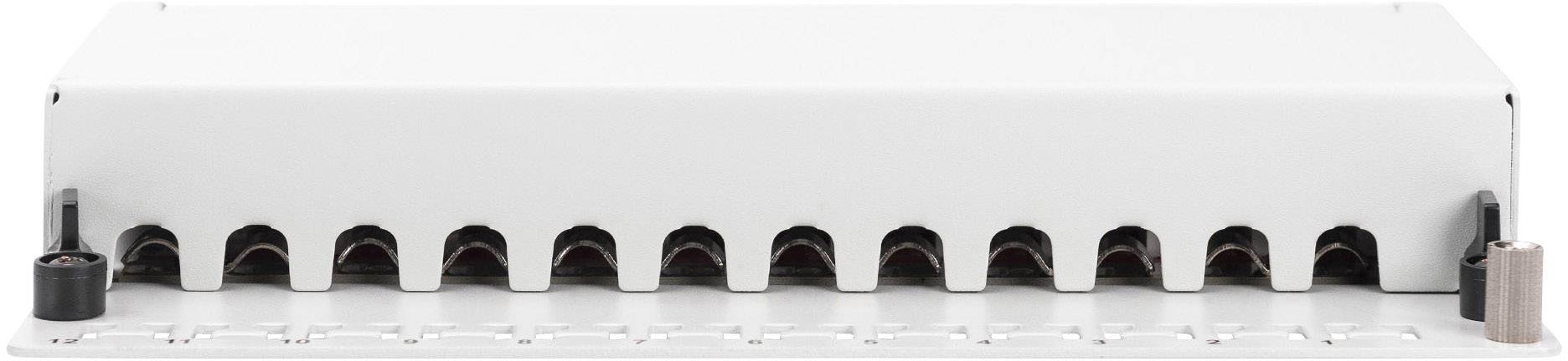 Digitus 12 Porte Patchpanel di rete CAT 6A, CAT 6A/7 1 U Grigio pronto all'uso-2