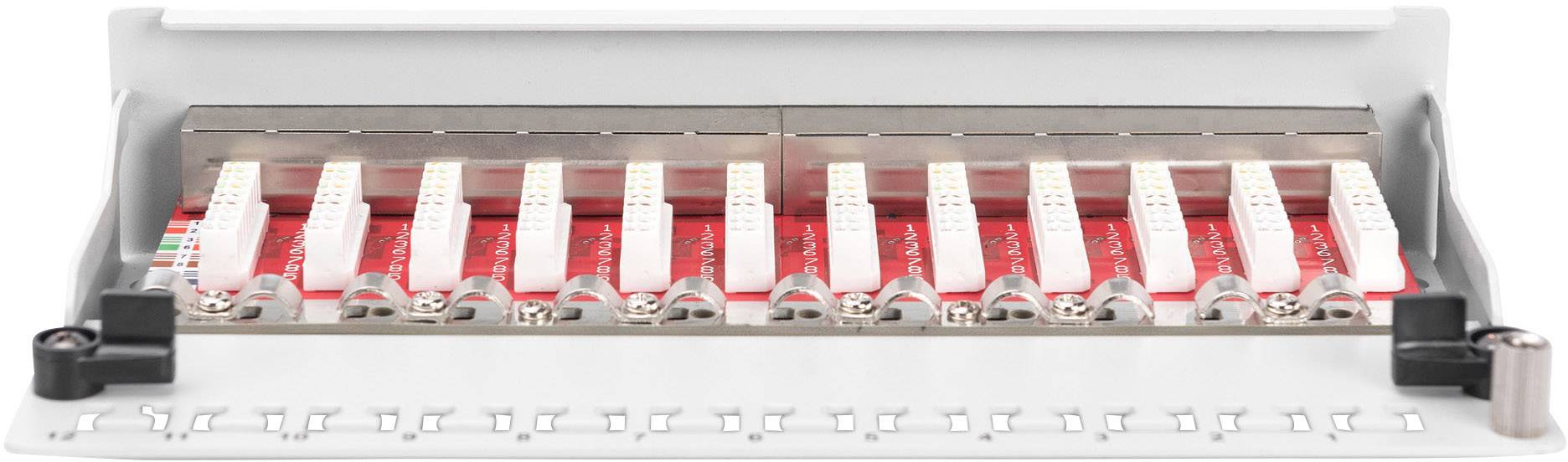 Digitus 12 Porte Patchpanel di rete CAT 6A, CAT 6A/7 1 U Grigio pronto all'uso-5