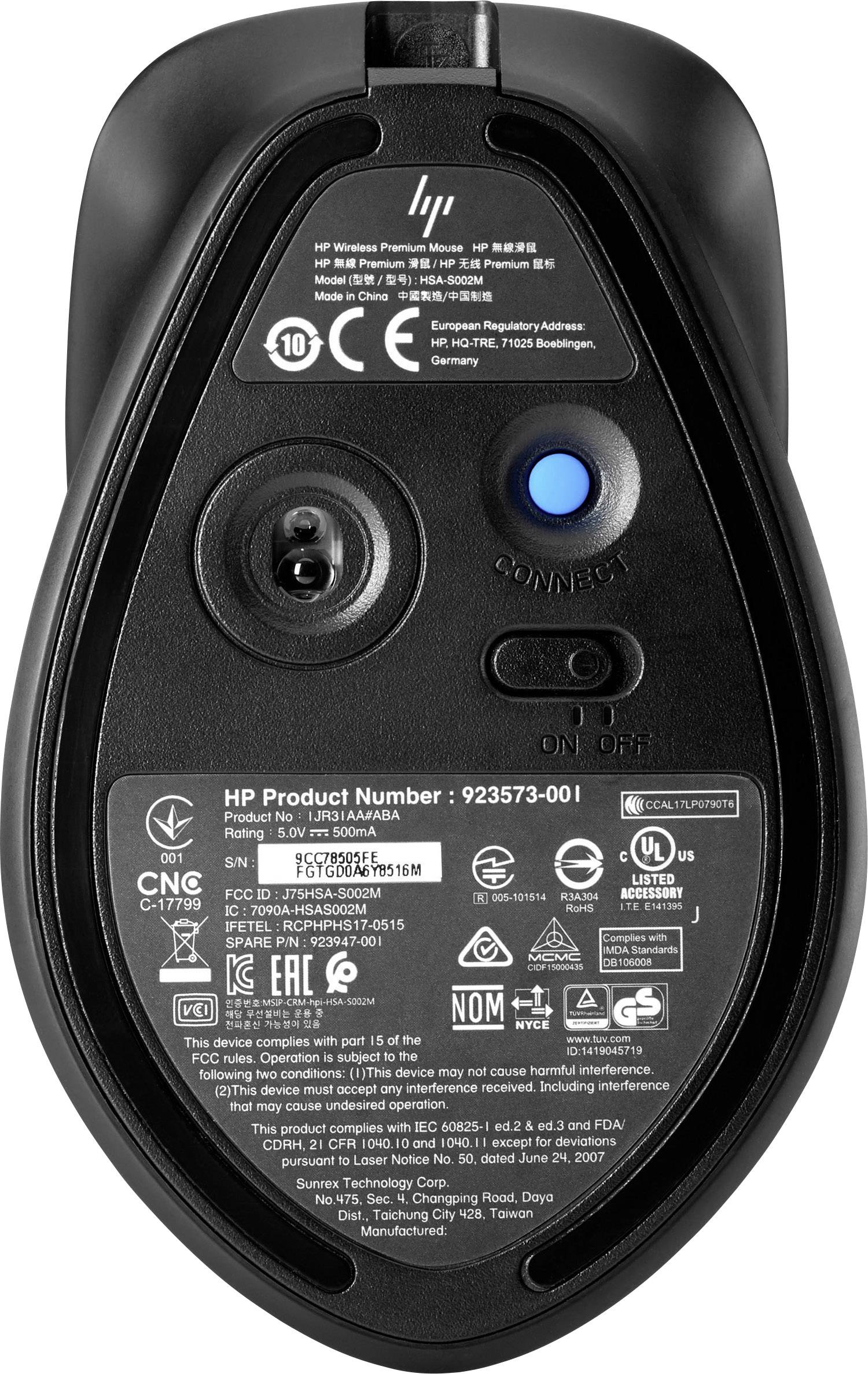 HP ENVY Rechargeable 500 Mouse Senza fili (radio) Laser Nero, Argento 3 Tasti 1600 dpi-4