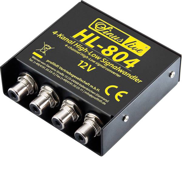 Accessori per installazioni HiFi per auto - Adattatore segnale alto-basso livello Sinuslive HL-804 - Accessori per installazioni HiFi per auto - Adattatore segnale alto-basso livello Sinuslive HL-804 -