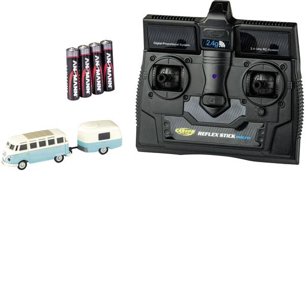 Mini auto radiocomandate elettriche - Carson Modellsport 500504122 VW Bus T1 Samba mit Anhänger 1:87 Automodello Elettrica Auto stradale Trazione posteriore - Mini auto radiocomandate elettriche - Carson Modellsport 500504122 VW Bus T1 Samba mit Anhänger 1:87 Automodello Elettrica Auto stradale Trazione posteriore -
