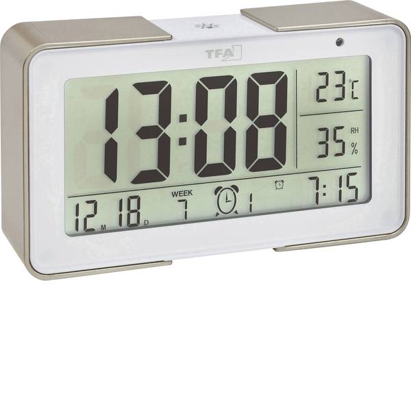 Sveglie - TFA 60.2540.53 Radiocontrollato Sveglia Oro, Bianco Tempi di allarme 3 - Sveglie - TFA 60.2540.53 Radiocontrollato Sveglia Oro, Bianco Tempi di allarme 3 -