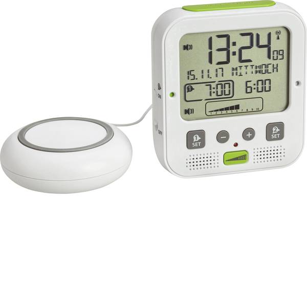 Sveglie - TFA 60.2538.02 Radiocontrollato Sveglia Bianco, Verde Tempi di allarme 2 - Sveglie - TFA 60.2538.02 Radiocontrollato Sveglia Bianco, Verde Tempi di allarme 2 -