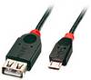 Lindy USB 2.0 Kabel Typ Micro-B/A OTG, 0,5m USB 2.0 OTG Kabel mit Typ Micro-B Stecker an Typ A Kupplung verbindet Smartp