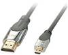 Lindy CROMO, HDMI - Micro HDMI, 2m cavo HDMI HDMI tipo A (Standard) HDMI tipo D (Micro) Nero, Argento 41422