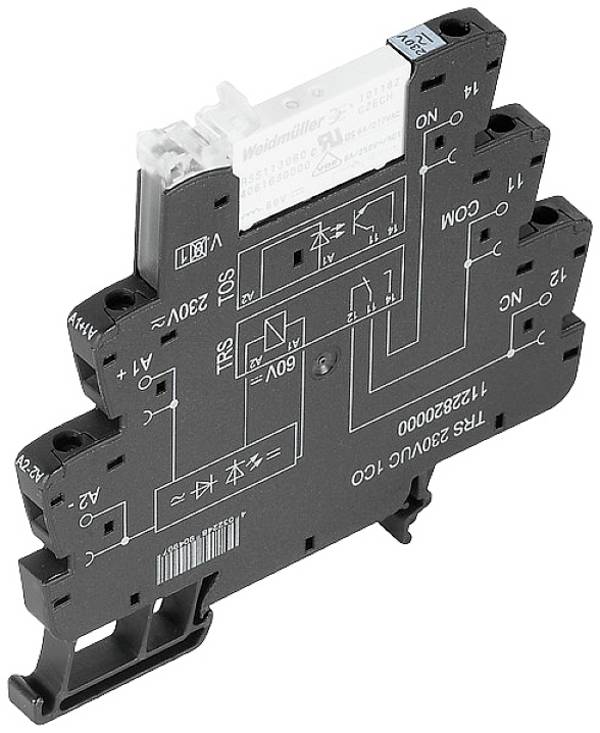 Weidmüller TRS 230VUC 1CO AGSNO Relè di accoppiamento 230 V DC/AC 6 A 1 scambio 10 pz.